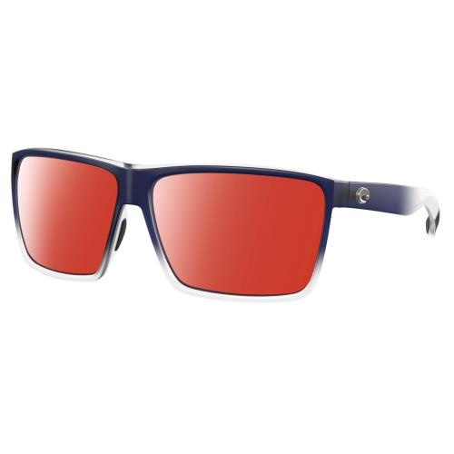 Costa Del Mar Rincon Unisex Polarized Sunglasses Blue Clear Crystal 63 mm 4 Opt Red Mirror Polar