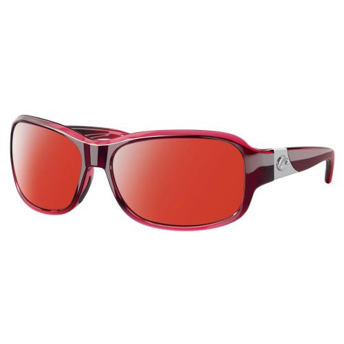 Costa Del Mar Inlet Women Polarized Sunglasses Pink Crystal Silver 58mm 4 Option Red Mirror Polar