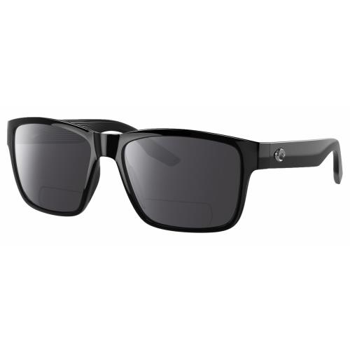 Costa Del Mar Paunch Unisex Polarized Bifocal Reading Sunglass Black 57mm 41 Opt Grey