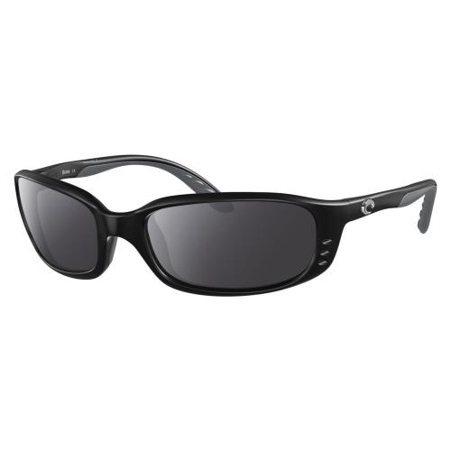 Costa Del Mar Brine Unisex Oval Polarized Sunglasses in Black Gray 59mm 4 Option - Frame: Multicolor, Lens: Smoke Grey Polar