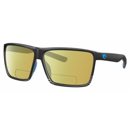 Costa Del Mar Rincon Unisex Polarized Bifocal Sunglasses Black Gray Crystal 63mm Yellow