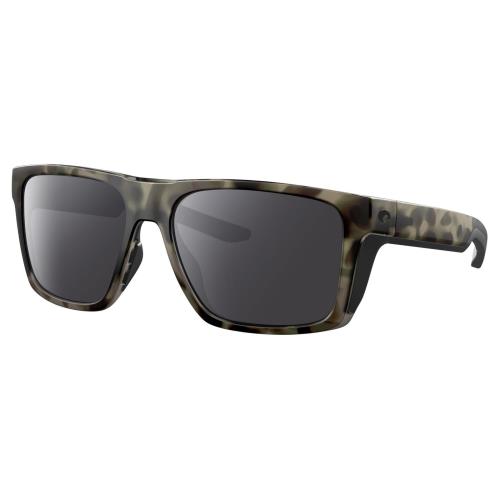 Costa Del Mar Lido Unisex Polarized Sunglasses Gray Brown Crystal Wetlands 57 mm Smoke Grey Polar