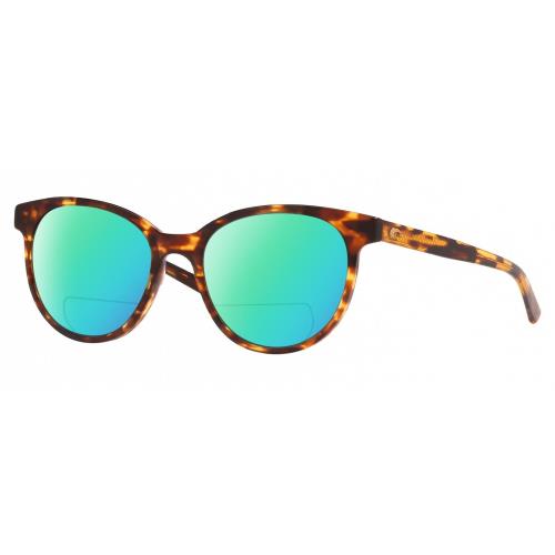 Costa Del Mar Isla Women`s Polarized Bifocal Sunglasses in Tortoise Havana 54 mm Green Mirror