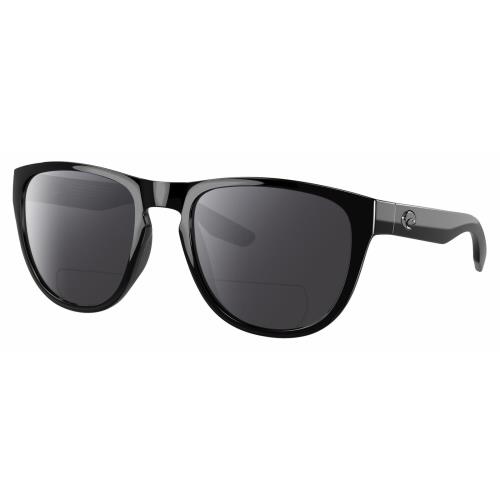 Costa Del Mar Irie Unisex Polarized Bifocal Reading Sunglasses Black 55mm 41 Opt Grey