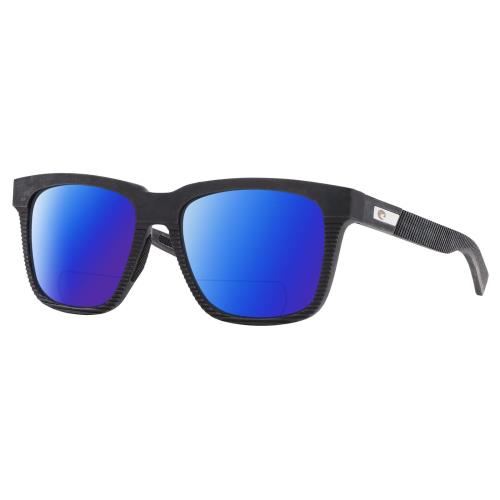 Costa Del Mar Pescador Unisex Polarized Bifocal Reading Sunglasses Net Gray 55mm Blue Mirror