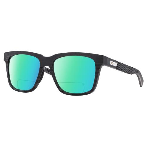 Costa Del Mar Pescador Unisex Polarized Bifocal Reading Sunglasses Net Gray 55mm Green Mirror