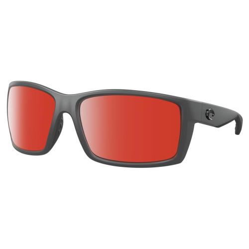 Costa Del Mar Reefton Unisex Designer Polarized Sunglasses Gray Black 64mm 4 Opt Red Mirror Polar