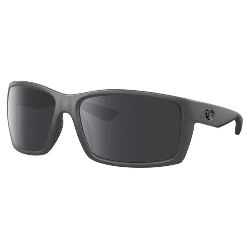 Costa Del Mar Reefton Unisex Designer Polarized Sunglasses Gray Black 64mm 4 Opt Smoke Grey Polar