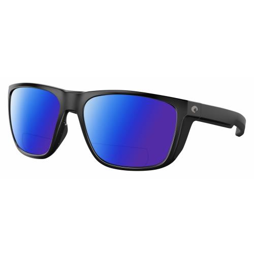 Costa Del Mar Ferg Unisex Polarized Bifocal Reading Sunglasses Black 59mm 41 Opt Blue Mirror