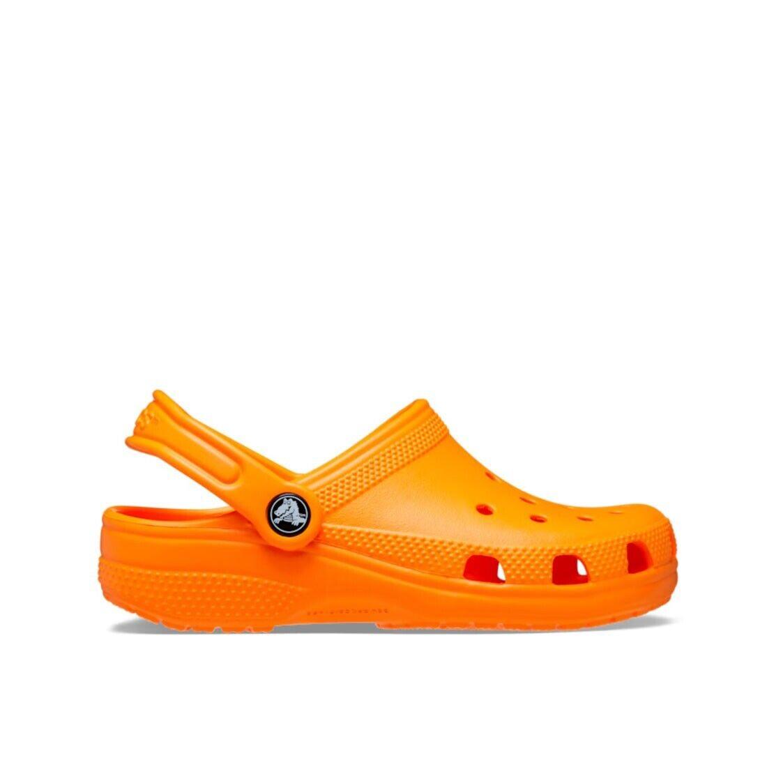 Men 7/Women 9 - Crocs 206991-ORZI Classic Clogs in Orange Zing - Medium