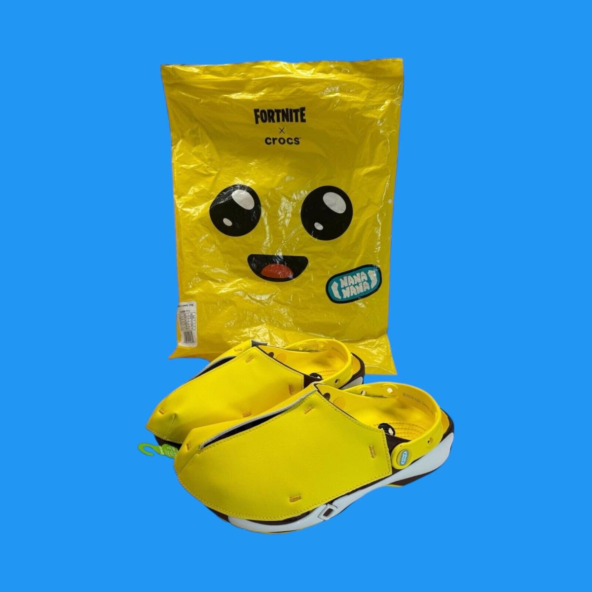 Fortnite X Crocs Classic Clog Peely Lemon 210496 Unisex Women`s Size 9