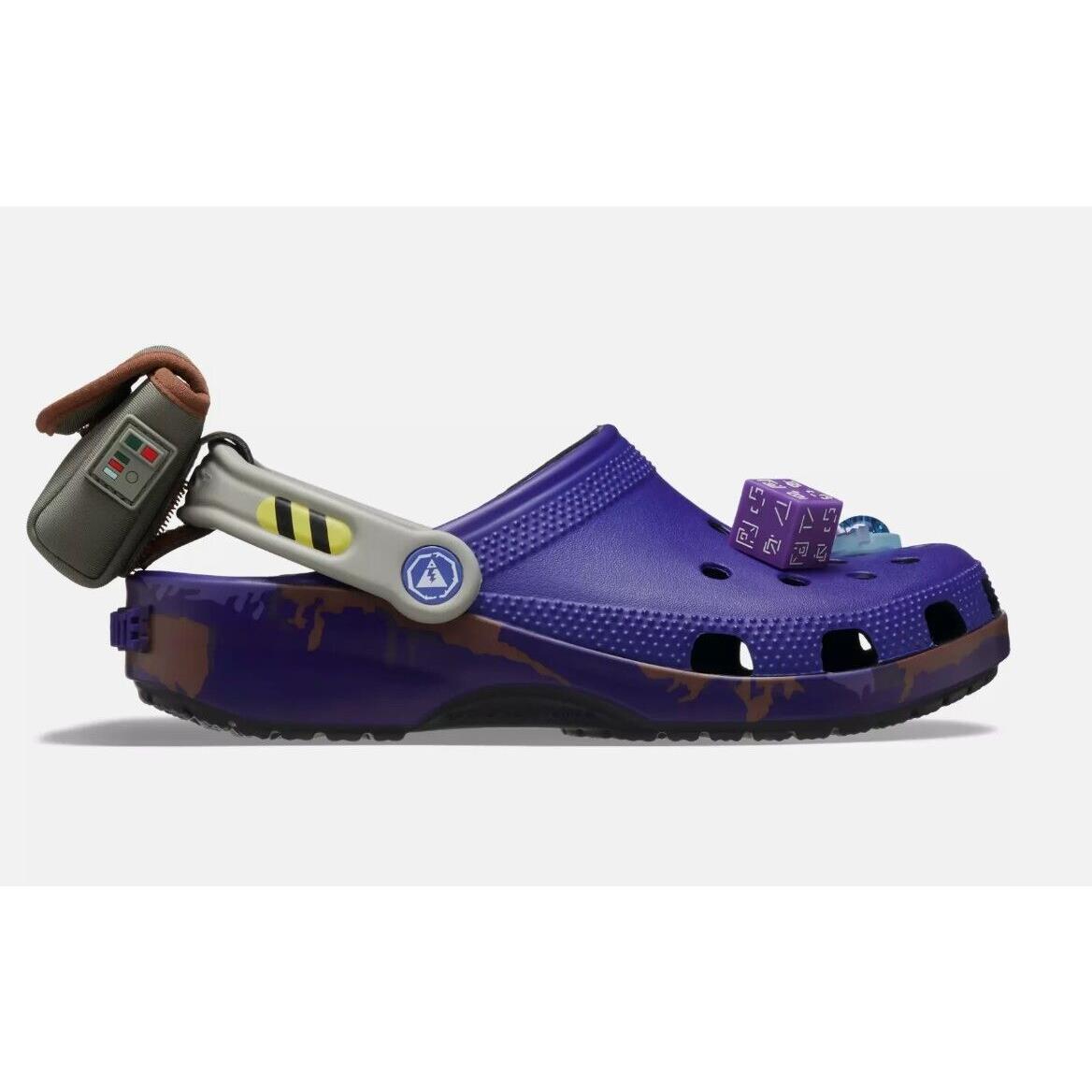 Fortnite Crocs X Classic Clog Blue Battle Bus Mens 7 Jibbitz