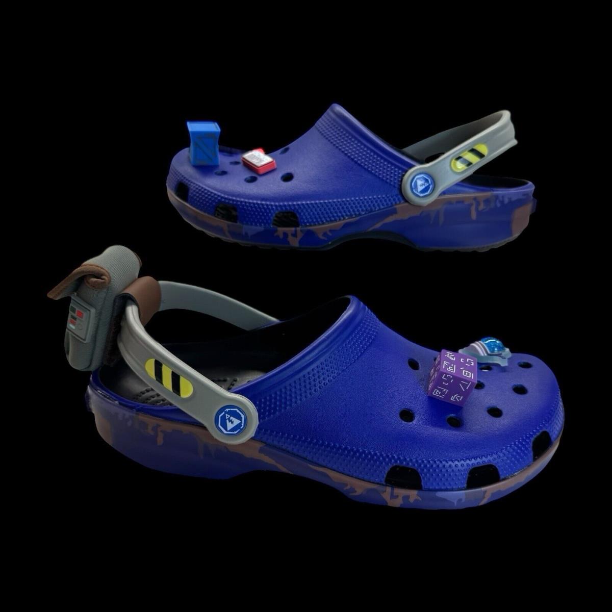 Fortnite X Crocs Classic Clog Battle Bus 210495 Men`s Size 9 Blue In Hand