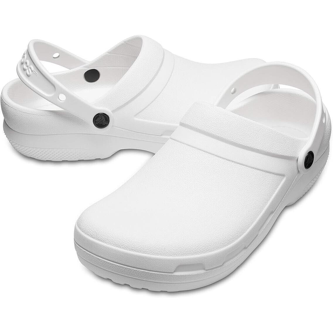 Crocs at Work Unisex M7/W9 Specialist II Work Clog White 204590-100 Shoes