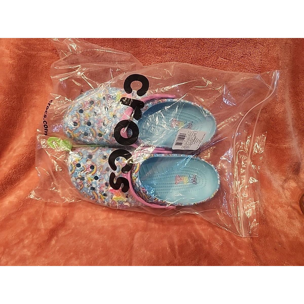 Classic Rainbow Lisa Frank Unicorn Clog Crocs Women`s 12 Men`s 10 Artic