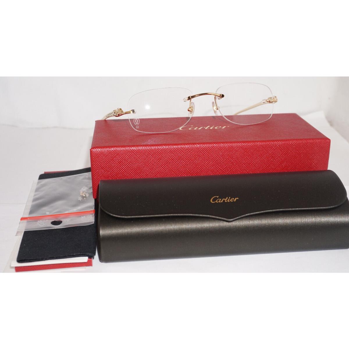 Cartier Eyeglasses Rimless Gold CT0058O 001 52 18 130