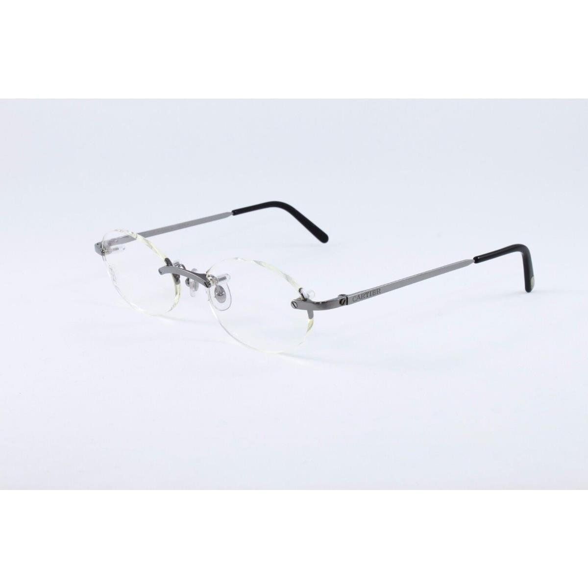 Cartier Platinum Rimless Eyeglasses T8100449 France 49-19