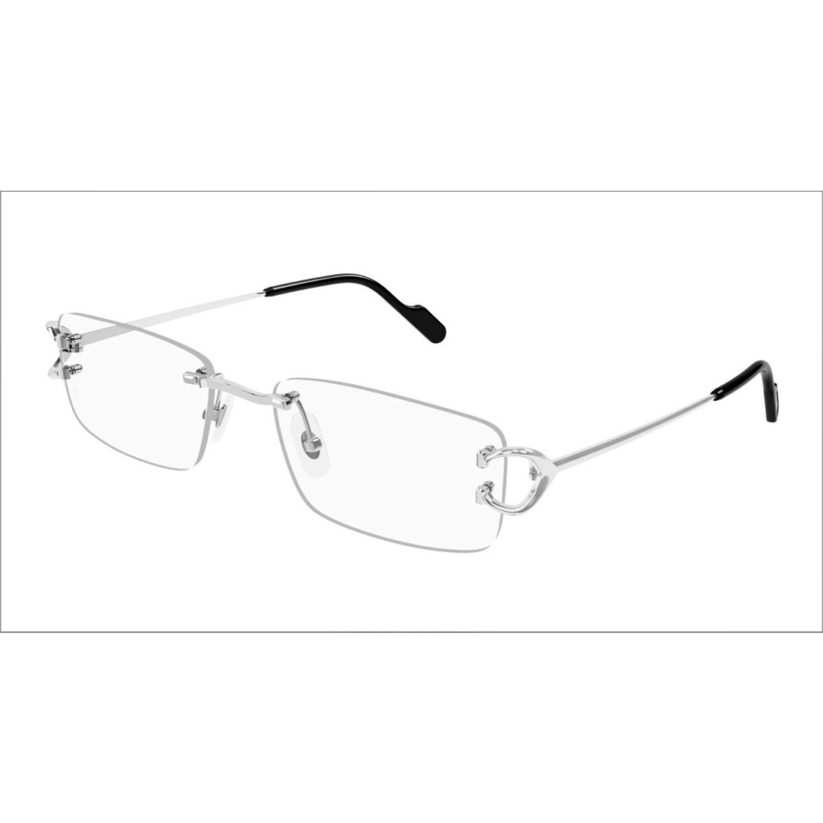 Cartier CT0344O 002 Rimless Silver Eyeglasses Frames 53-18