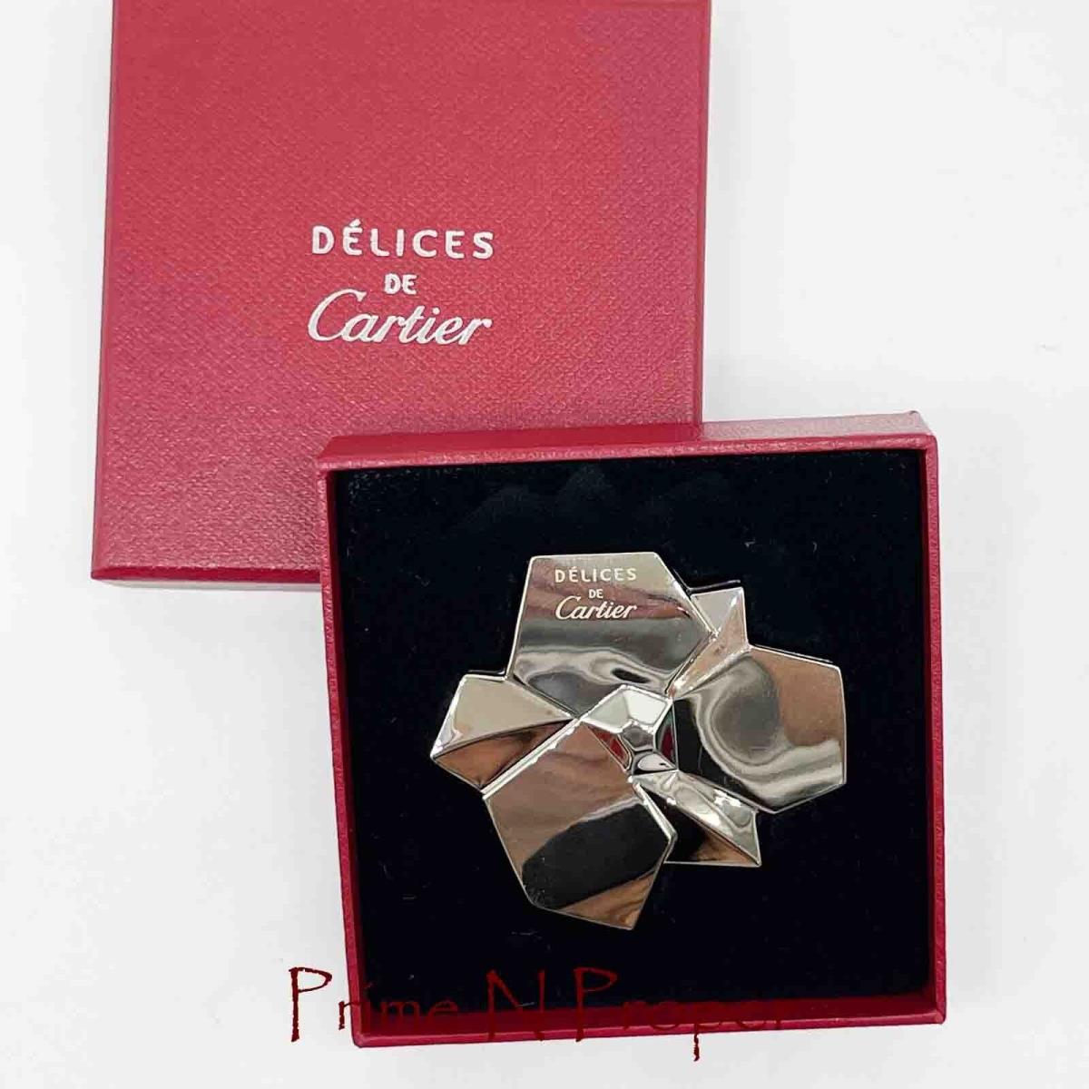 Delices de Cartier Solid Perfume 1g /.035 oz Swivel Silver Flower