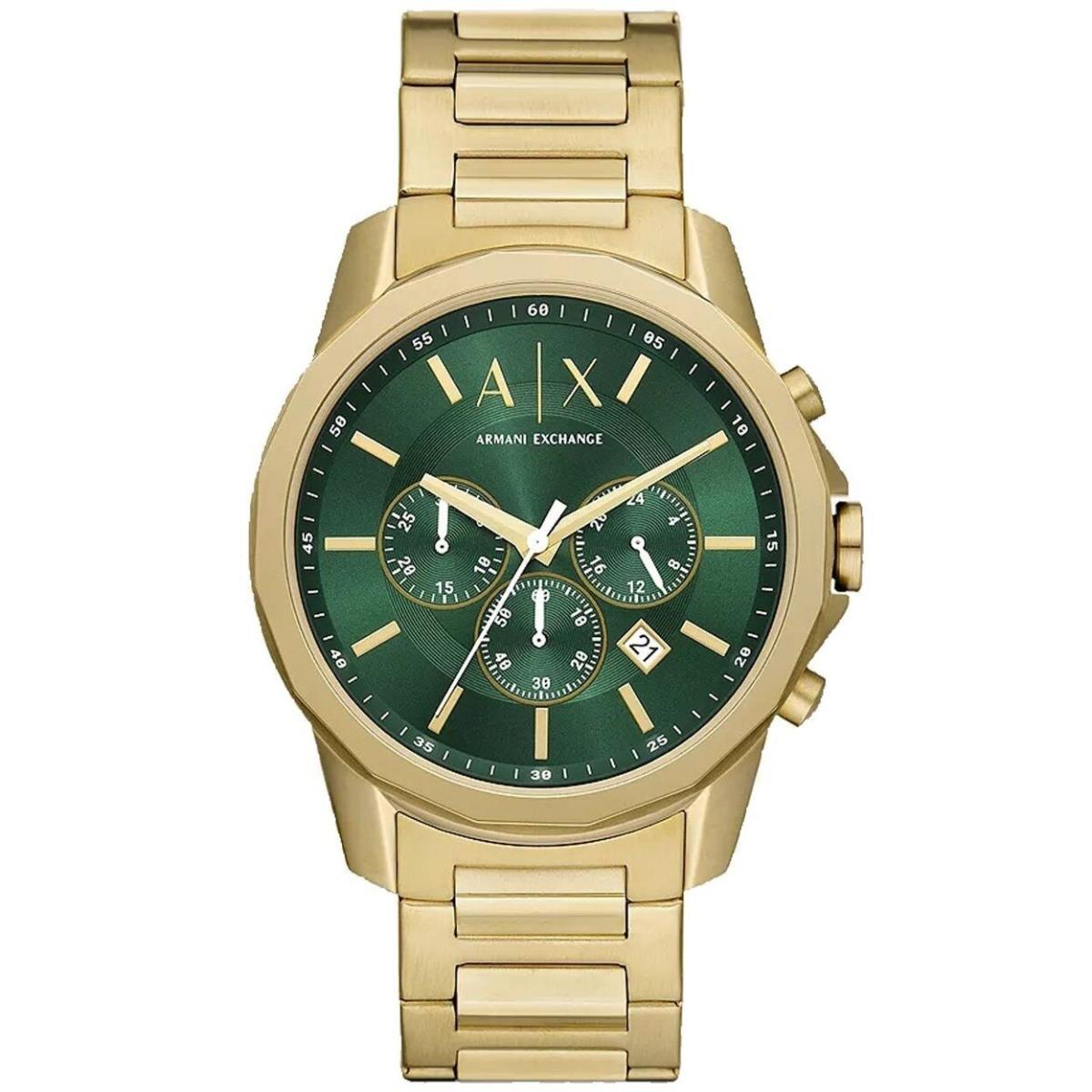 Armani Exchange Mens Banks Green Dial Watch - Ax1746