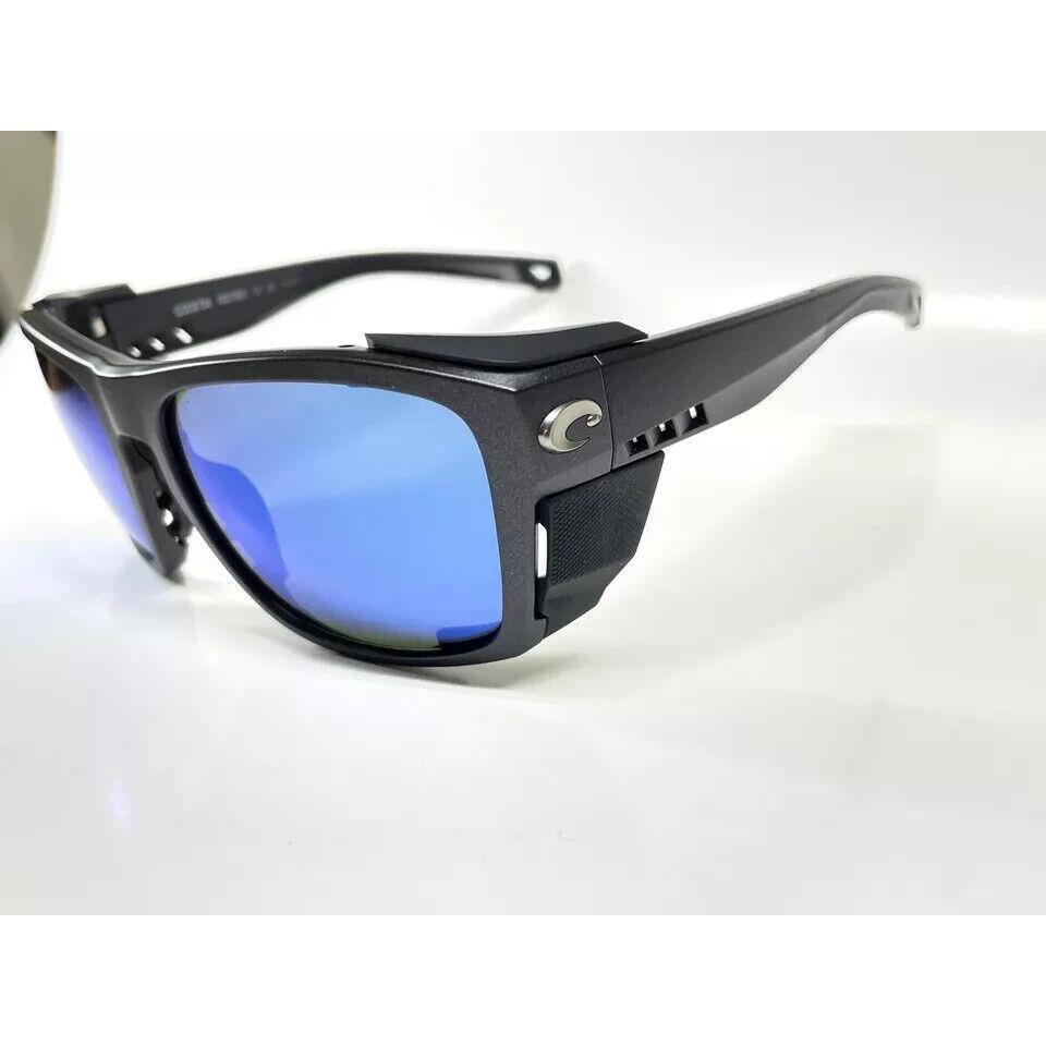 Costa Del Mar King Tide 6 Black Pearl Matte Frame Blue Mirror 580 Glass Lens