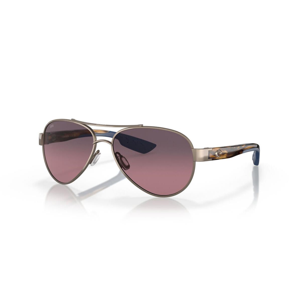 Costa Del Mar Loreto Women Sunglass Gold Pearl/polarized Rose Gradient 580G 56mm