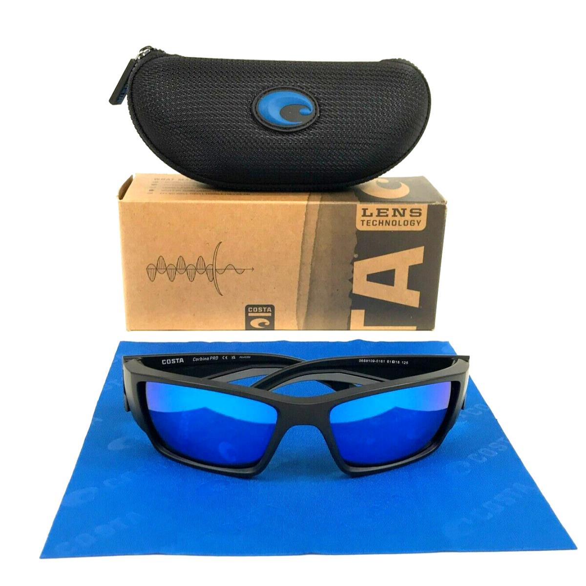 Costa Sunglasses Corbina Pro 06S9109-0161 Matte Black Frames w/ Blue Mirror 580G