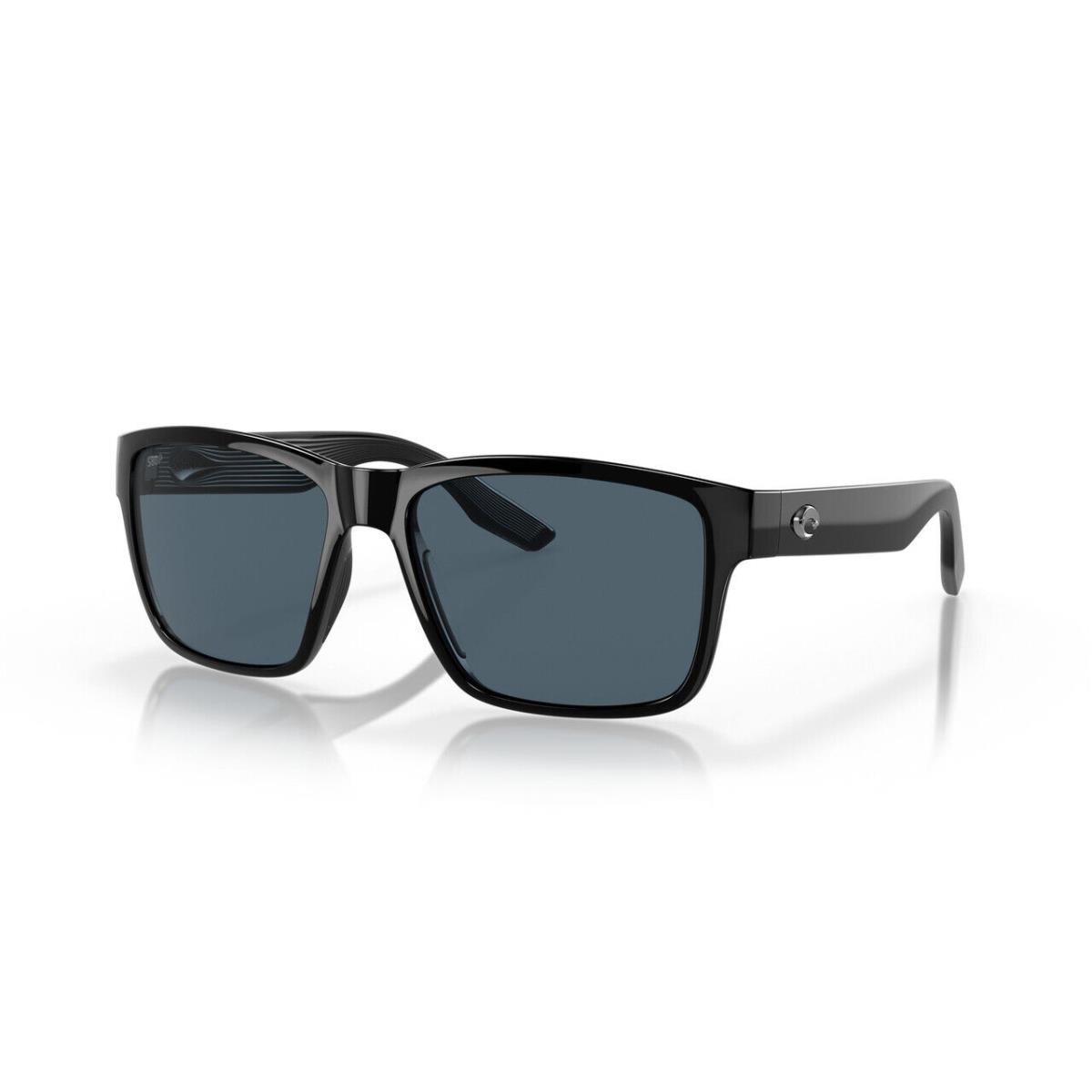 Costa Del Mar Paunch Unisex Designer Sunglass in Black/polarized Gray 580P 57 mm