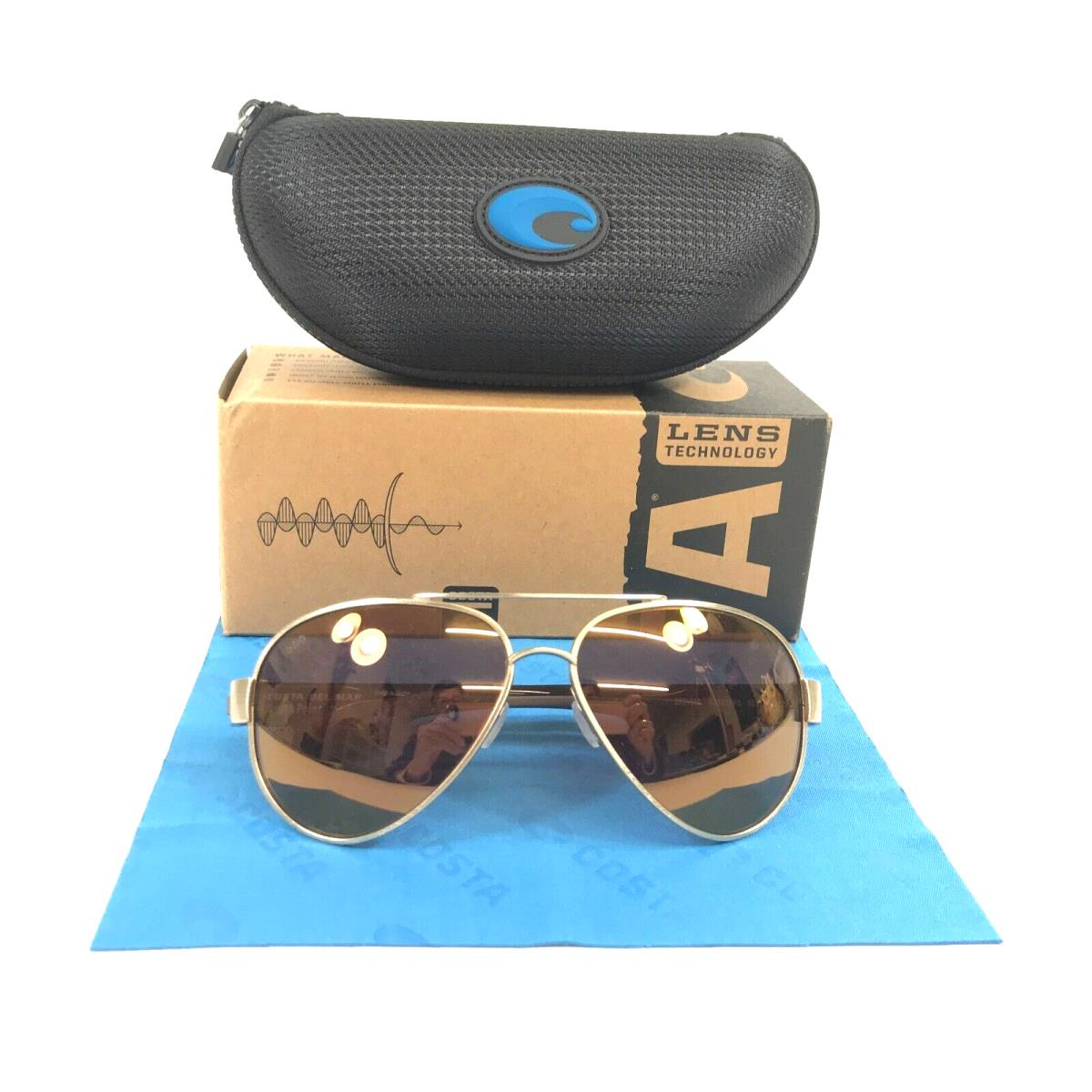 Costa Sunglasses South Point 06S4010 40103959 Brushed Gold w/ Gold Mirror 580G