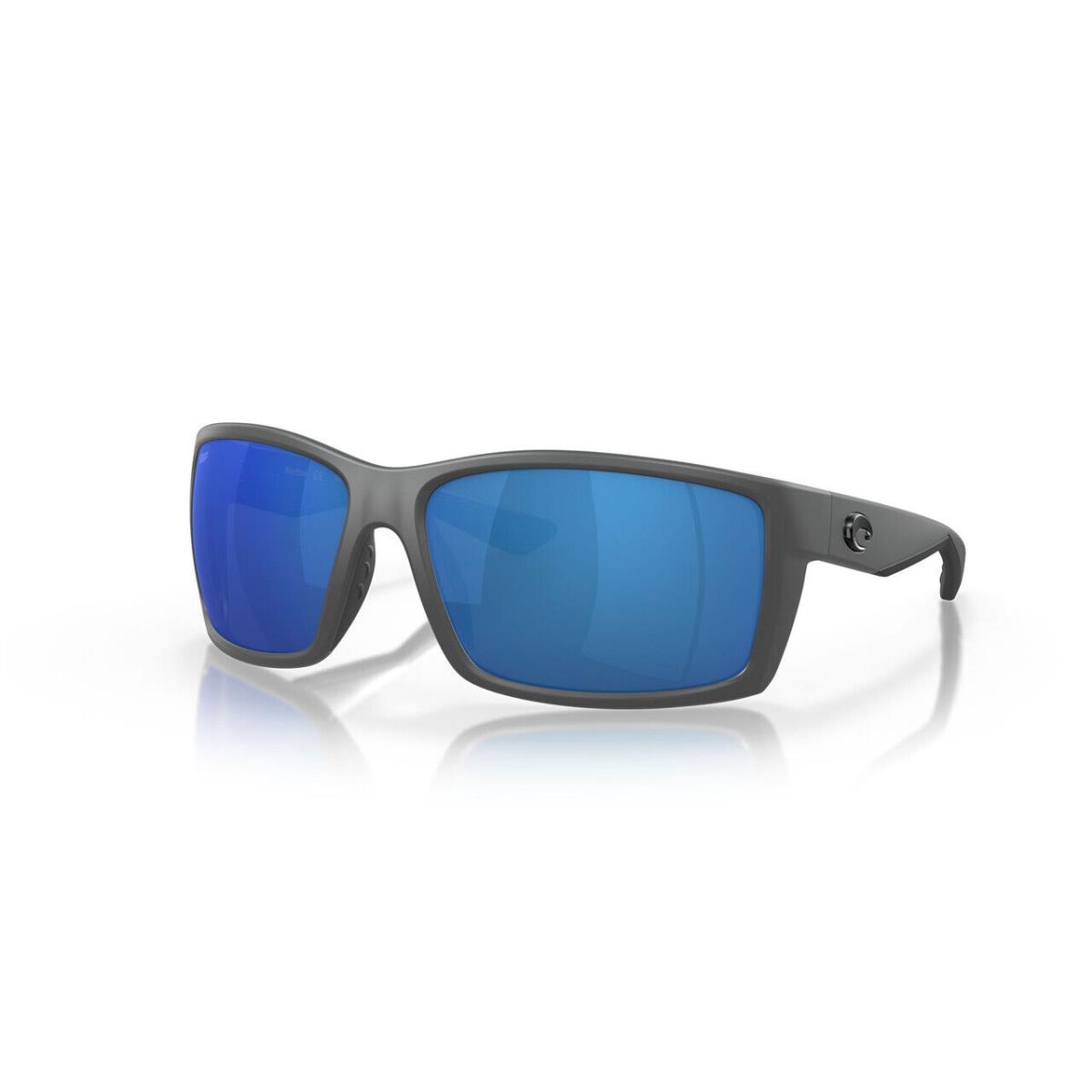 Costa Del Mar Reefton Unisex Sunglass Gray Black/polarized Blue Mirror 580P 64mm