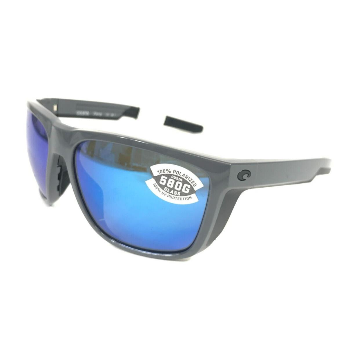 Costa Sunglasses Ferg 06S9002-3359 Frg 298 Polished Gray Frames with Blue 580G