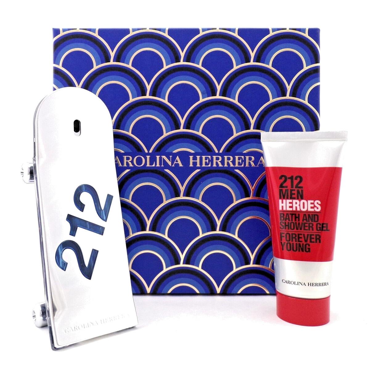 212 Men Heroes by Carolina Herrera 3.0 oz EDT+3.4 oz Shower Gel. Set For Men