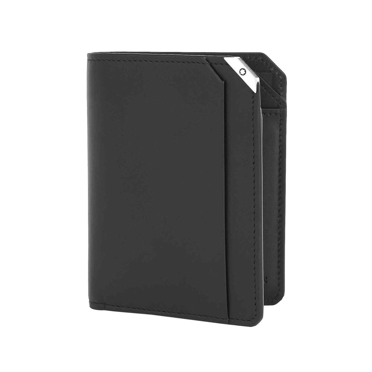 Montblanc 114668 Urban Spirit Black Leather Vertical Wallet 6CC Italy Box