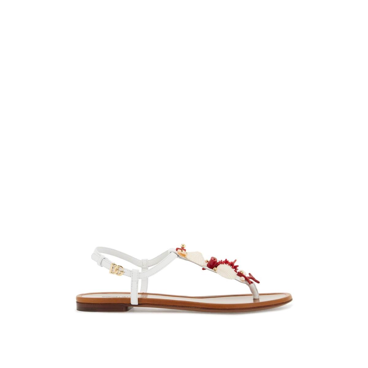 Dolce Gabbana Nappa Flip-flops Coral Women`s Shoes