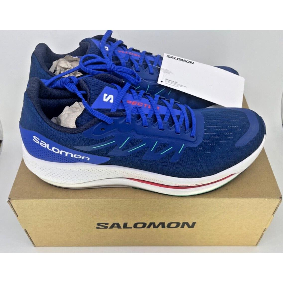 Salomon Mens Size 11 Spectur Estate Blue Mint Leaf Running Shoes Sneakers