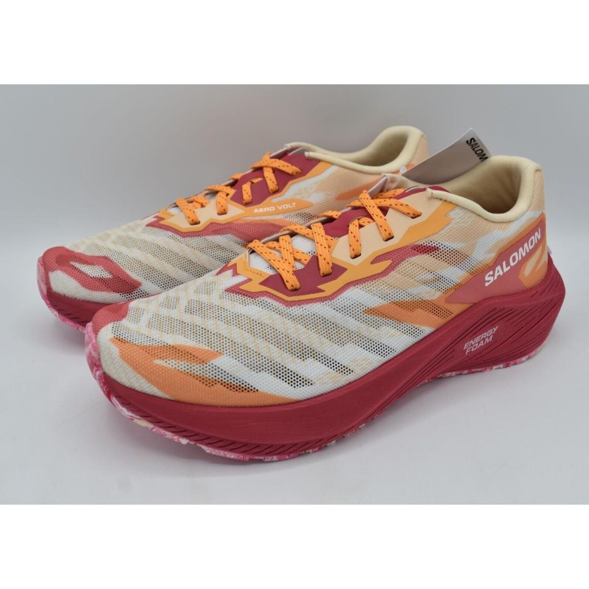 Salomon Womens Size 8.5 Aero Volt Peach Pink White Running Shoes Sneakers