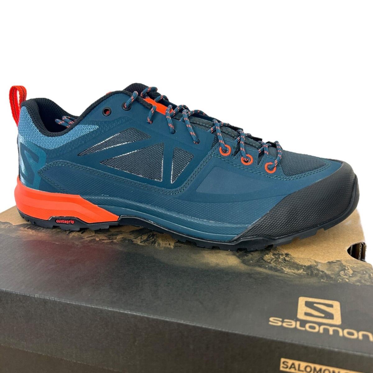 Salomon X Alp Spry Men`s 9 EU 42.6 Mallard Blue Hiking Shoes 398539