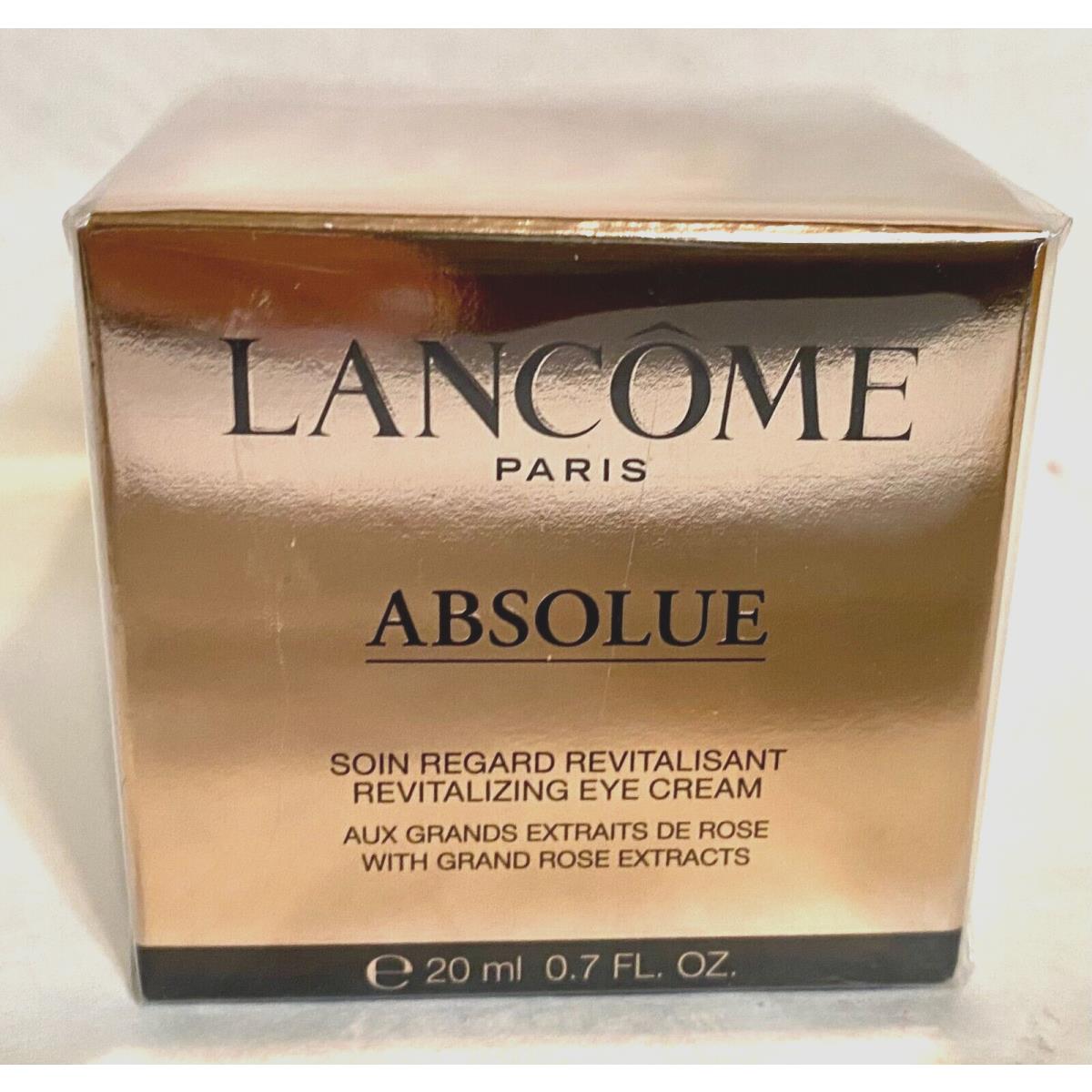 Lancome Absolue Revitalizing Eye Cream Grand Rose Extracts 0.7oz/20ml