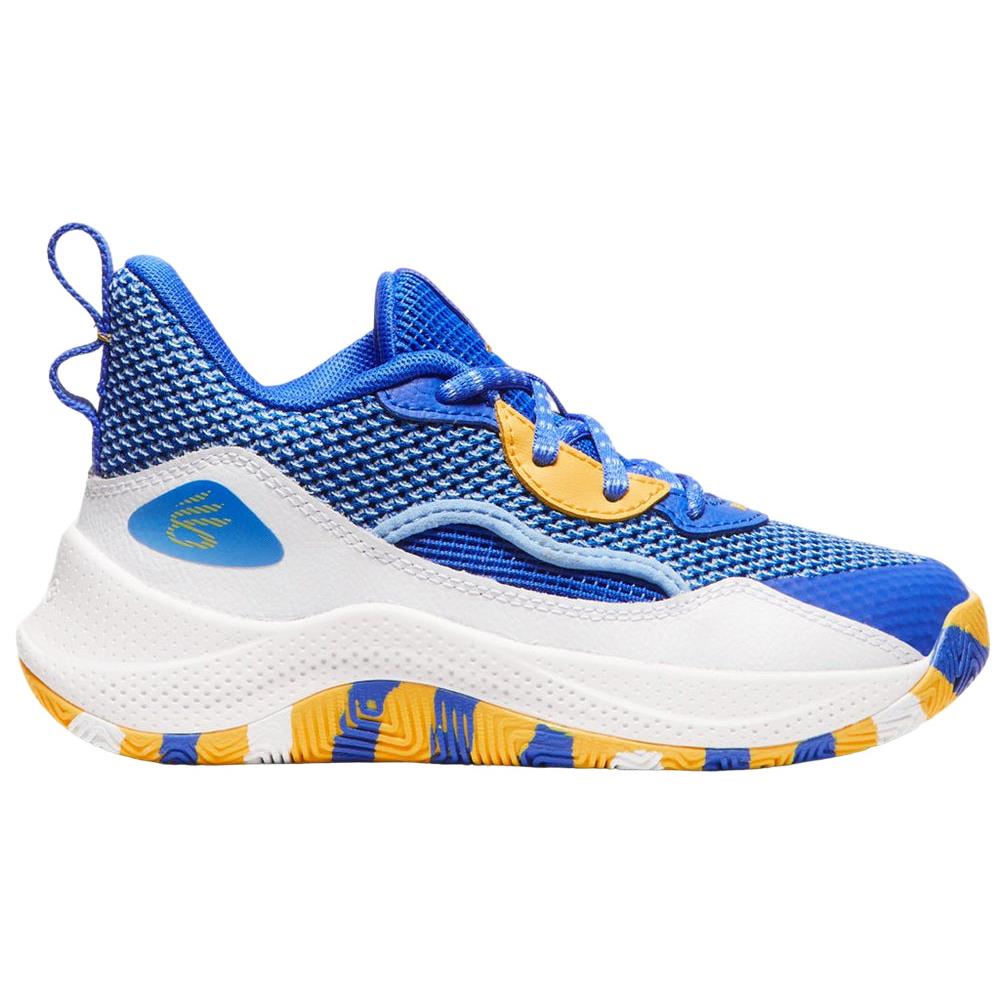 Gold Under Armour Boys Big Kid Curry 3z 24 Blu/wht Basketball Shoe 3027627-400