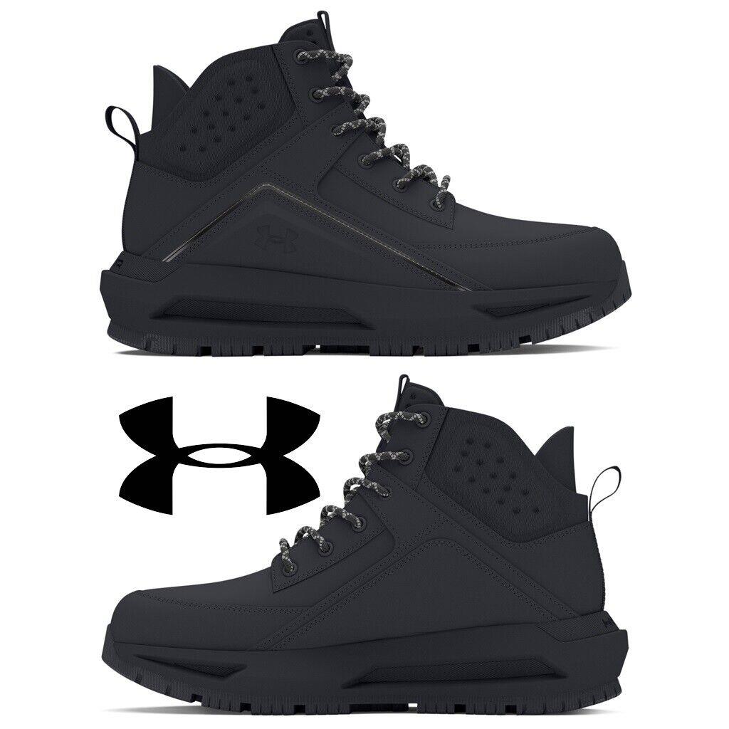 Under Armour 695 Suede Men`s Outdoor Boots Premium Waterproof Shoes Casual Black