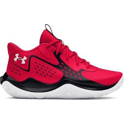 Under Armour Unisex Kids` Grade School Jet `23 Basketball Shoes Red/black/white