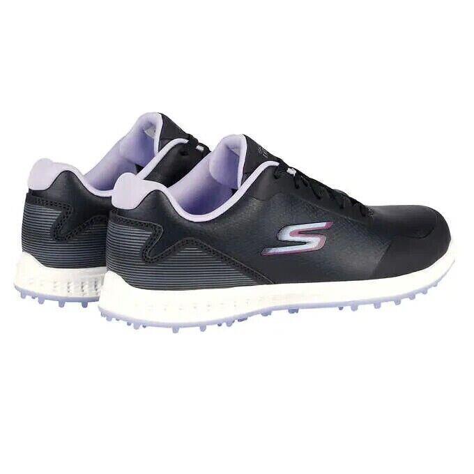 Skechers Women`s GO Golf Pivot Golf Shoe Black/lavender Size 6.5 - Black (Lavender Accents)