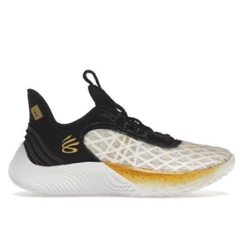 Under Armour Curry 9 Flow Gold 3025684-103 Men Sz 8.5 - White