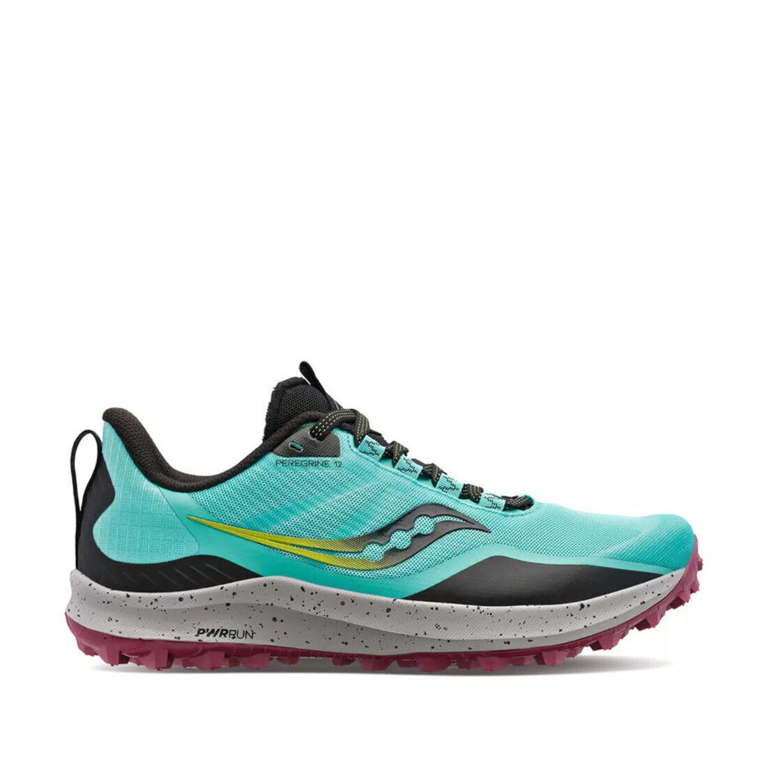 Saucony S10737-26 Women`s Peregrine 12 Trail in Cool Mint/acid - Medium