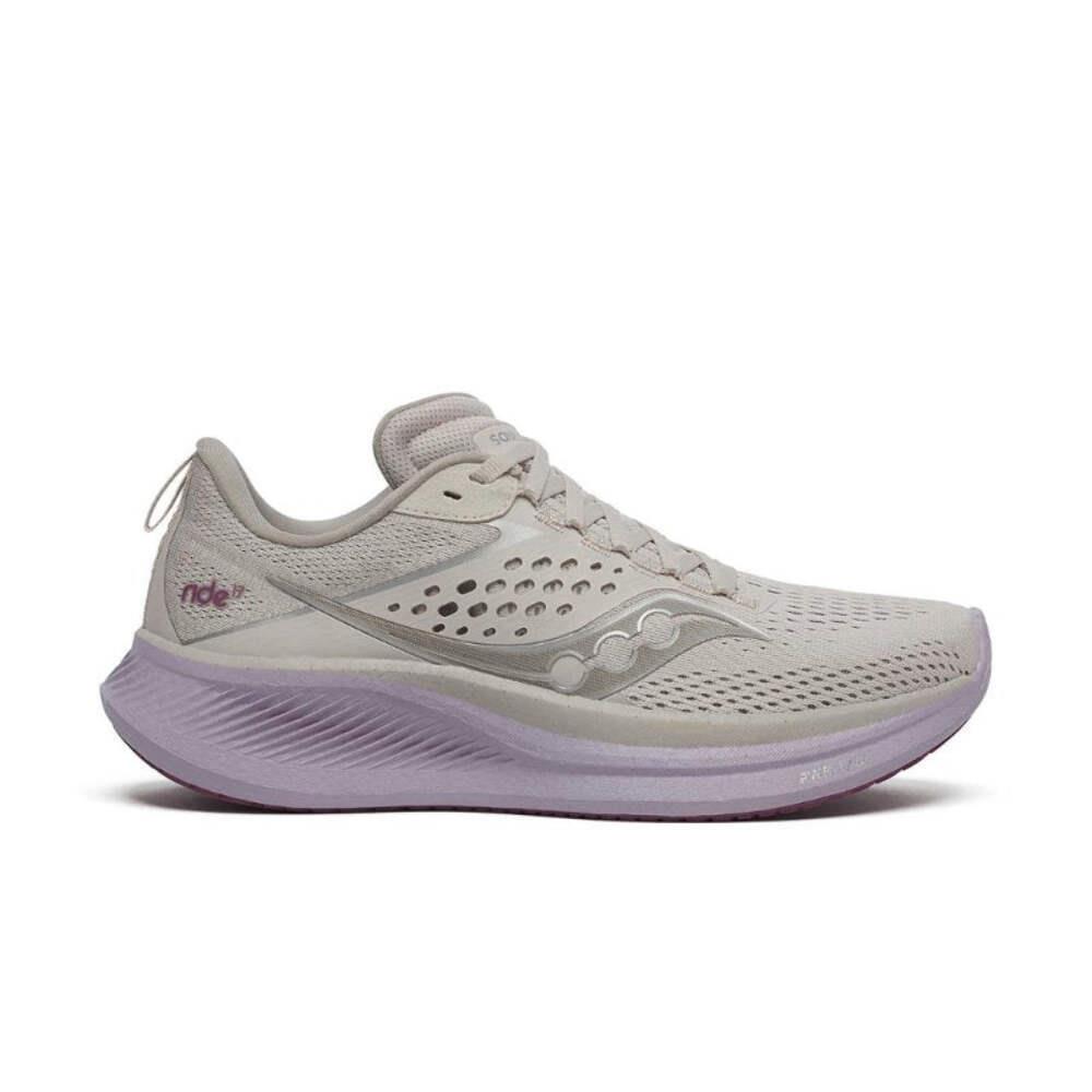 Saucony Women`s Ride 17 Everyday Running Shoes - Moon/viola