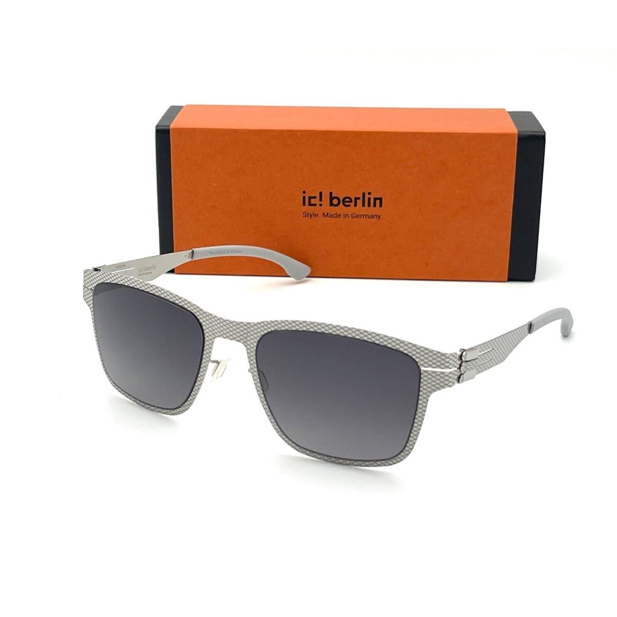 IC Berlin Hasenheide Grid Chrome / Light Gray 56mm Sunglasses