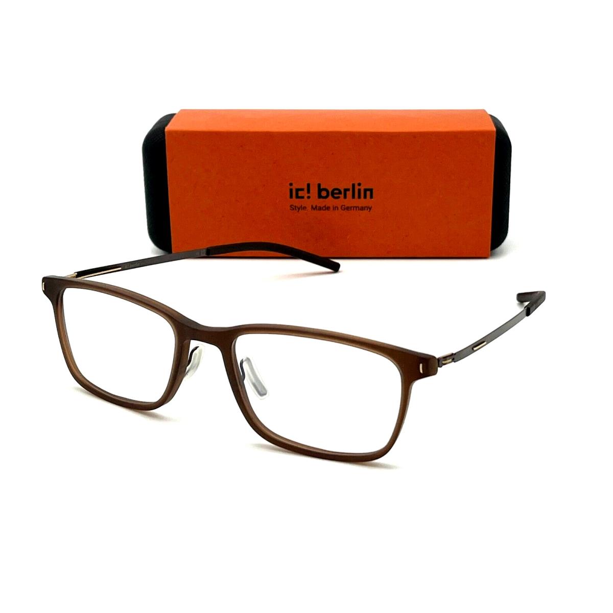 IC Berlin Akito Mahogany Matte Teak Nougat / Clear Lens 53mm Eyeglasses