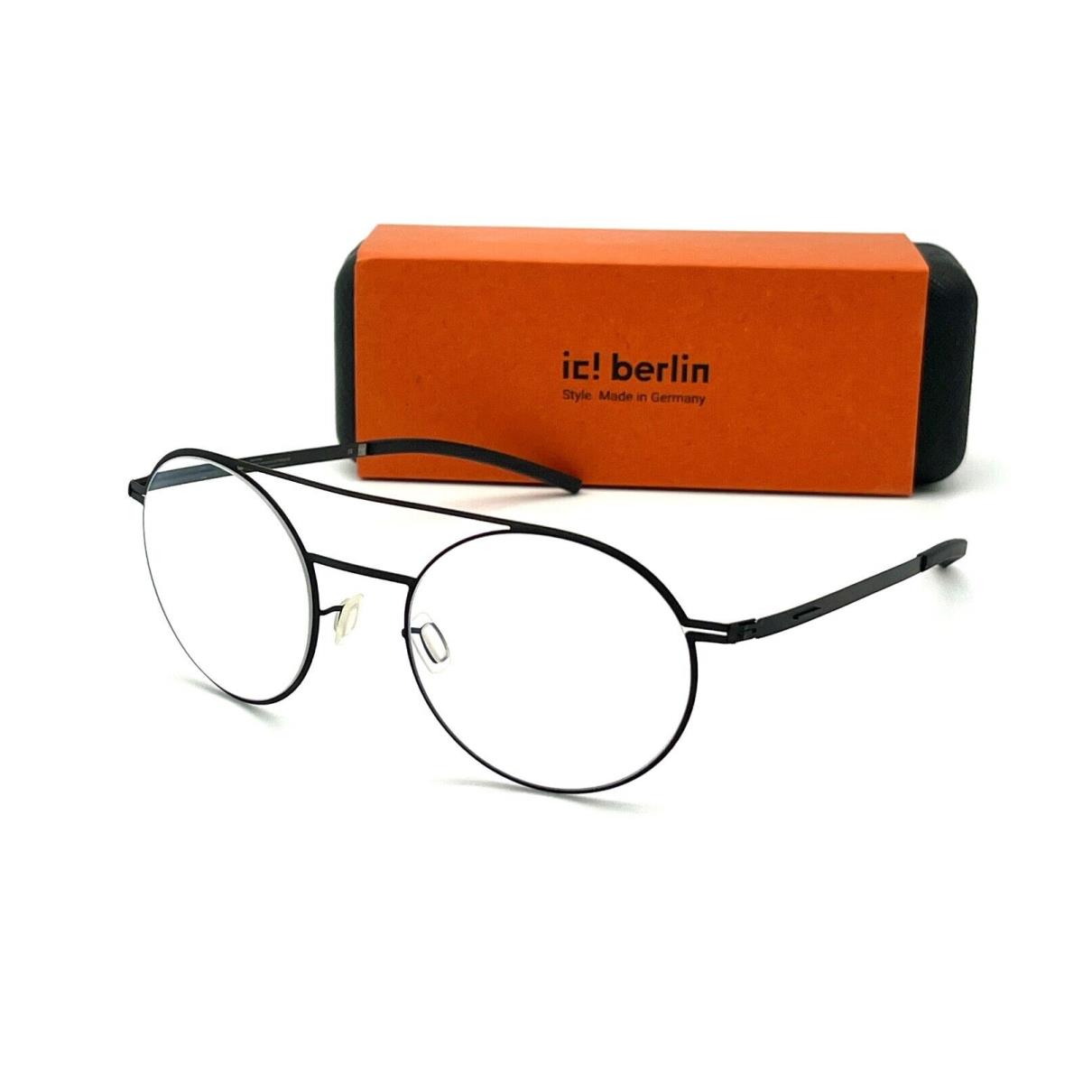 IC Berlin Hansa Black / Clear Lens 49mm Eyeglasses