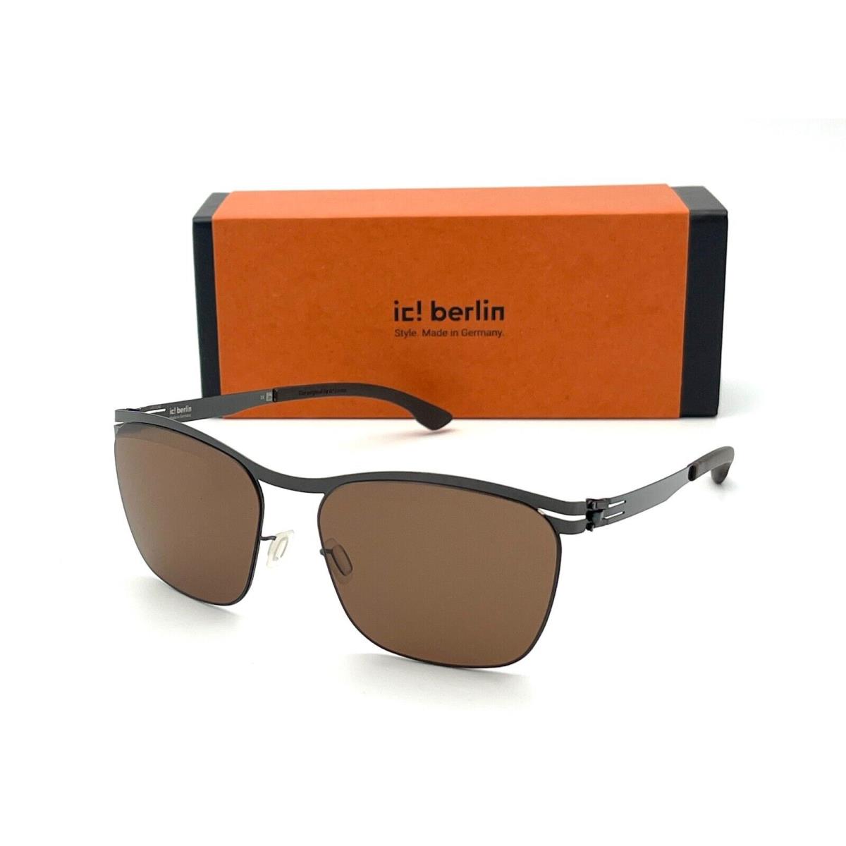 IC Berlin Tegeler See Gunmetal / Mahogany Frosted 56mm Sunglasses