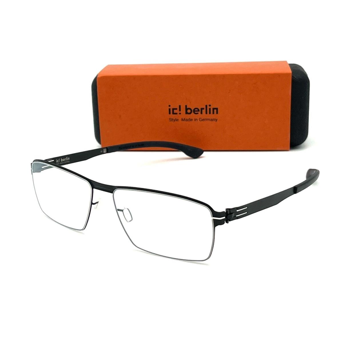 IC Berlin Lars Shiny Black / Clear 56mm Eyeglasses